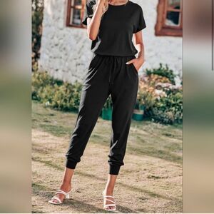 Pretty Garden - Black Jumpsuit - size XL